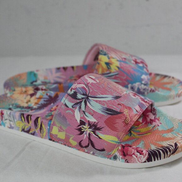 NWT Johnny Was Biya JWLA Zeru Pool Platform Slides Slip Ons Sandals Flats 9 - Picture 1 of 5